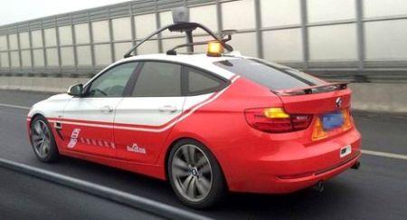 中国百度公司的无人驾驶汽车。图片来源：百度公司